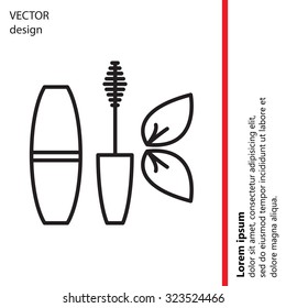 Mascara, mascara brush, mascara vector, eyes mascara