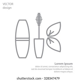 Mascara, mascara brush, mascara vector, eyes mascara