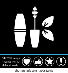 Mascara, mascara brush, mascara vector, eyes mascara