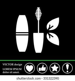 Mascara, mascara brush, mascara vector, eyes mascara