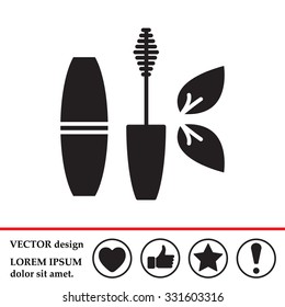 Mascara, mascara brush, mascara vector, eyes mascara