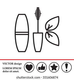 Mascara, mascara brush, mascara vector, eyes mascara