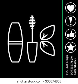 Mascara, mascara brush, mascara vector, eyes mascara