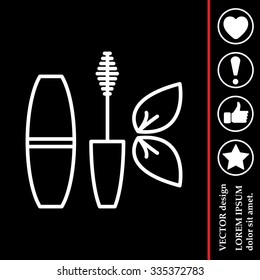 Mascara, mascara brush, mascara vector, eyes mascara