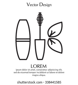 Mascara, mascara brush, mascara vector, eyes mascara