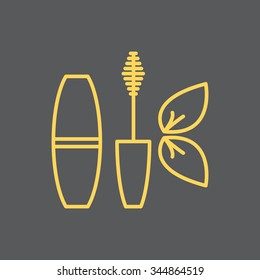 Mascara, mascara brush, mascara vector, eyes mascara