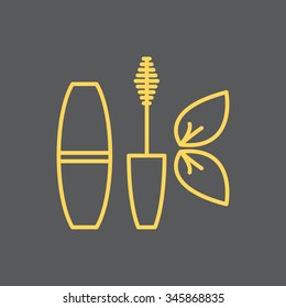 Mascara, mascara brush, mascara vector, eyes mascara
