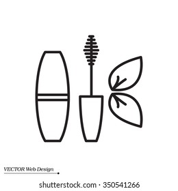 Mascara, mascara brush, mascara vector, eyes mascara