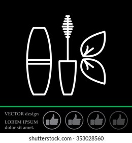 Mascara, mascara brush, mascara vector, eyes mascara