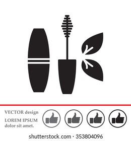 Mascara, mascara brush, mascara vector, eyes mascara