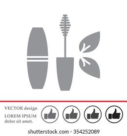 Mascara, mascara brush, mascara vector, eyes mascara