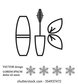 Mascara, mascara brush, mascara vector, eyes mascara