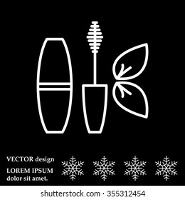 Mascara, mascara brush, mascara vector, eyes mascara
