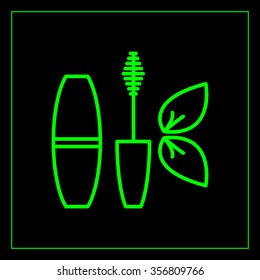 Mascara, mascara brush, mascara vector, eyes mascara