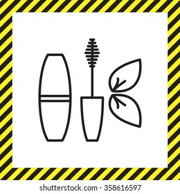 Mascara, mascara brush, mascara vector, eyes mascara