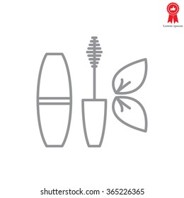 Mascara, mascara brush, mascara vector, eyes mascara