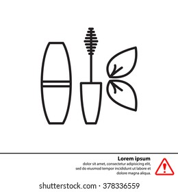 Mascara, mascara brush, mascara vector, eyes mascara