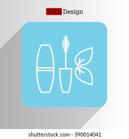 Mascara, mascara brush, mascara vector, eyes mascara