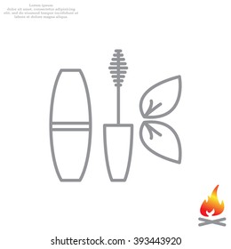 Mascara, mascara brush, mascara vector, eyes mascara