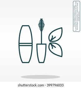 Mascara, mascara brush, mascara vector, eyes mascara