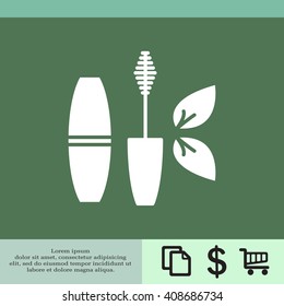 Mascara, mascara brush, mascara vector, eyes mascara