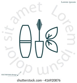 Mascara, mascara brush, mascara vector, eyes mascara