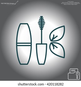 Mascara, mascara brush, mascara vector, eyes mascara