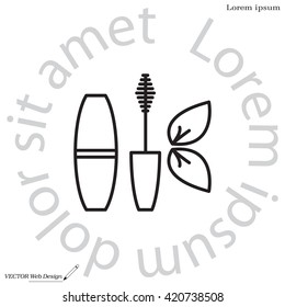 Mascara, mascara brush, mascara vector, eyes mascara