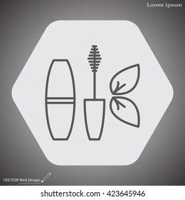Mascara, mascara brush, mascara vector, eyes mascara