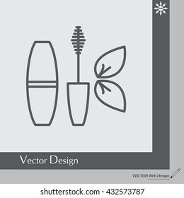 Mascara, mascara brush, mascara vector, eyes mascara