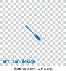 mascara brush vector icon on isolated background