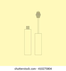 Mascara brush. Vector illustration