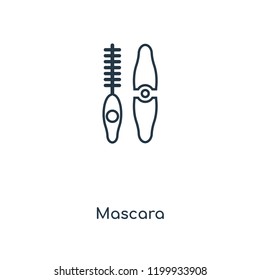 Mascara concept line icon. Linear Mascara concept outline symbol design. This simple element illustration can be used for web and mobile UI/UX.