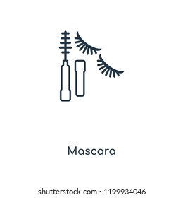 Mascara concept line icon. Linear Mascara concept outline symbol design. This simple element illustration can be used for web and mobile UI/UX.