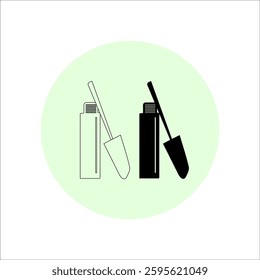 mascara cosmetic icon vectors illustration