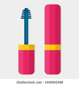 mascara cosmetics isolated vector illustration