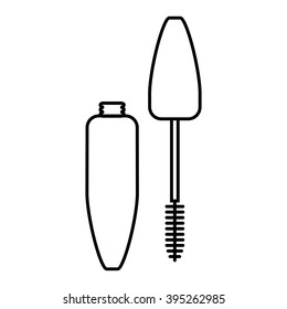mascara eyelash thin line icon