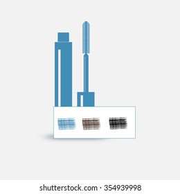 mascara for eyes . eye makeup vector