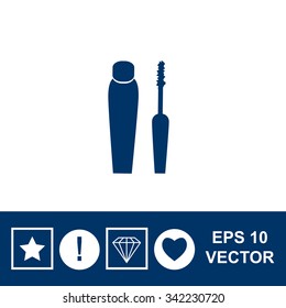Mascara for the eyes vector icon.