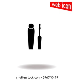Mascara for the eyes vector icon.