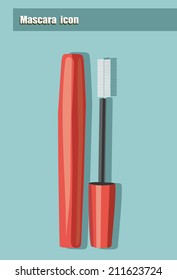 Mascara.  Flat design vector illustration concepts. 