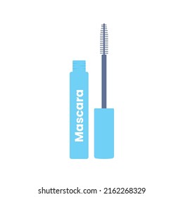 Mascara Flat Illustration. Clean Icon Design Element on Isolated White Background