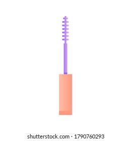 Mascara in flat style icon. Beauty care illustration. Makeup tools concept design