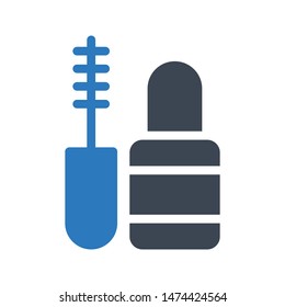 mascara glyph colour vector icon