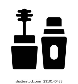 gráfico vectorial de ilustración de icono de rímel glifo