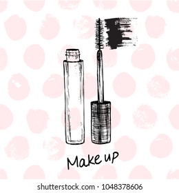 Mascara hand drawn