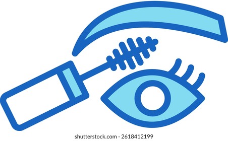 Mascara Icon Blue Vector Illustration
