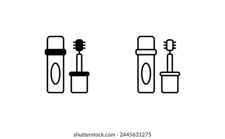 Mascara icon design with white background stock illustration