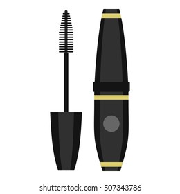 Mascara icon. Flat illustration of mascara vector icon for web