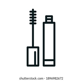 Mascara icon flat style illustration